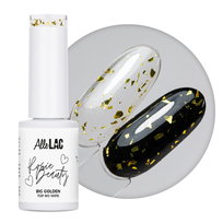 Top z efektem ciętej folii big golden top no wipe AlleLac x Rosie Beauty 6g AlleLac