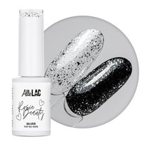 Top z efektem ciętej folii silver top no wipe AlleLac x Rosie Beauty 6g AlleLac