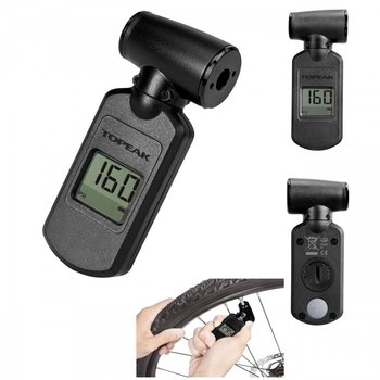 Topeak, Manometr elektorniczny, TwinGauge D2, FV, AV, czarny - Topeak