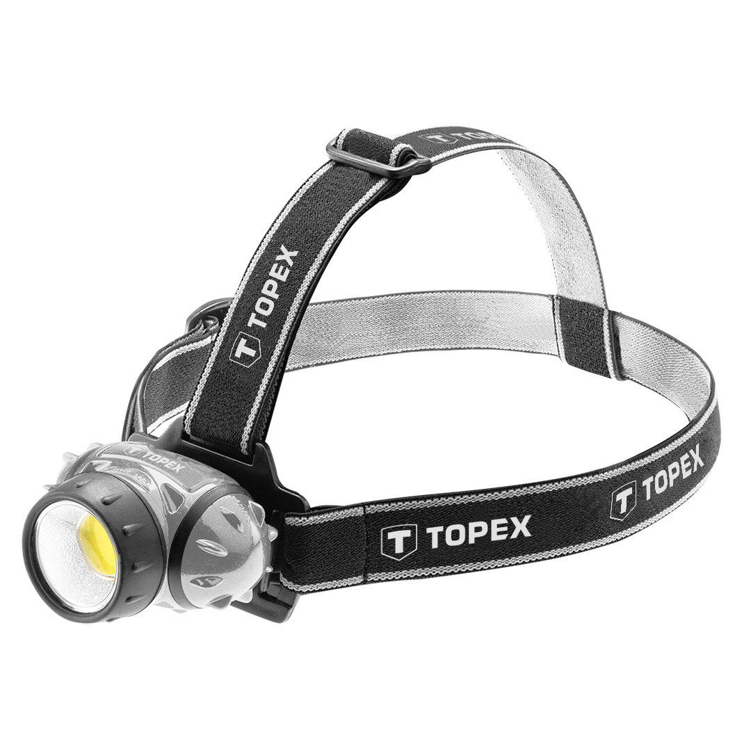 TOPEX, Latarka czołowa 3W LED COB, 3xAAA, 94W391