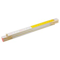 TOPEX, Miara składana drewniana 2 m, biało-żółta, 26C006 Topex
