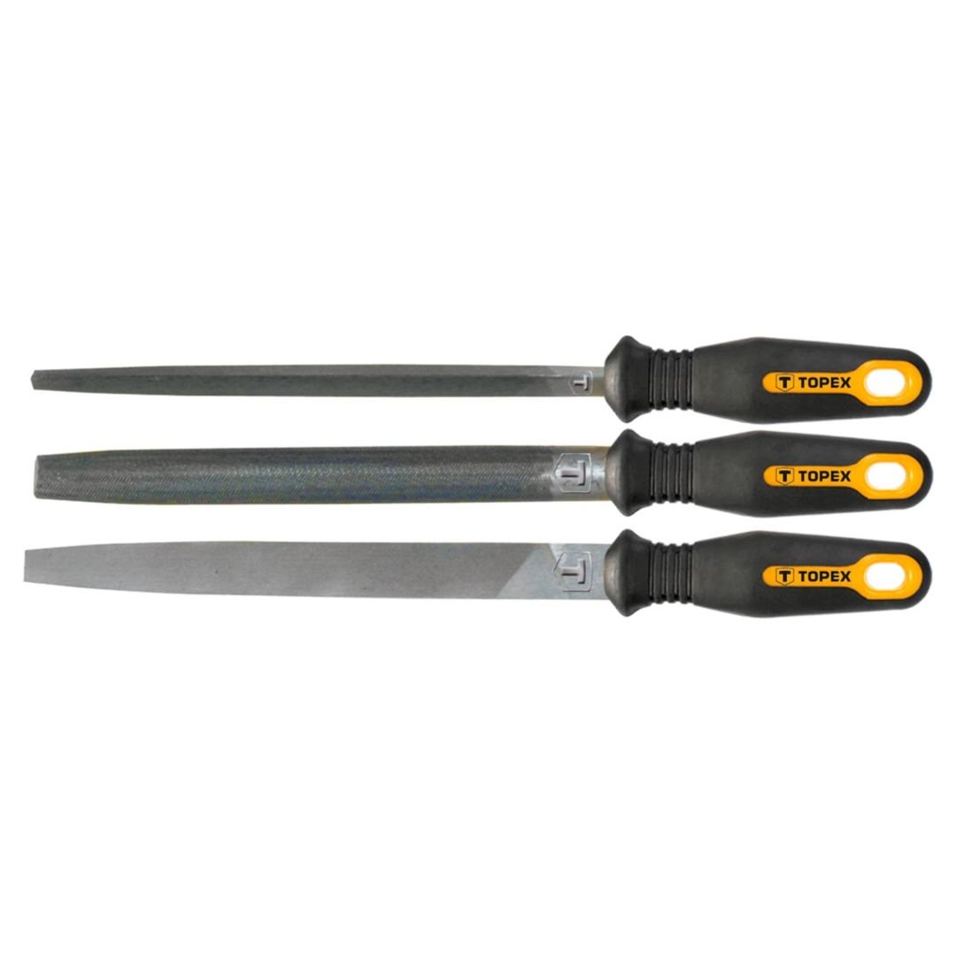 TOPEX Pilniki do metalu, 200 mm/2, zestaw 3 szt. 06A130