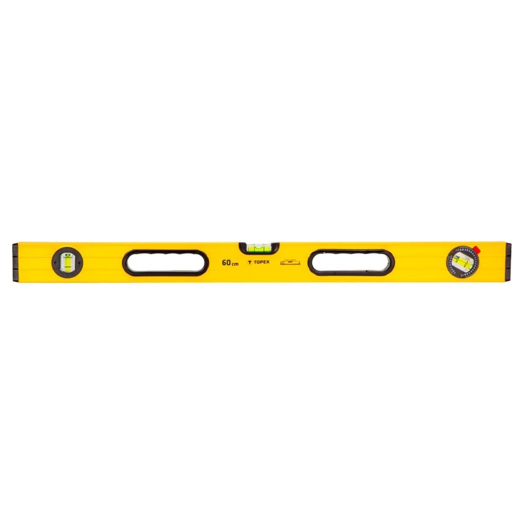 TOPEX, Poziomnica aluminiowa typ 600, 60 cm, 3 libelle, 29C602