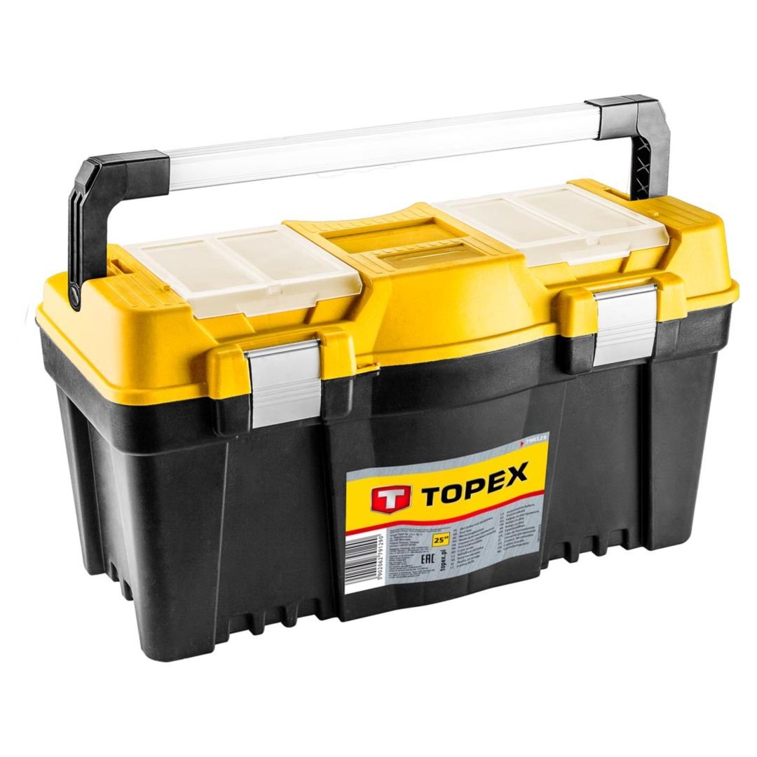 TOPEX, Skrzynka narzędziowa 25', z aluminiowych uchwytem, 79R129
