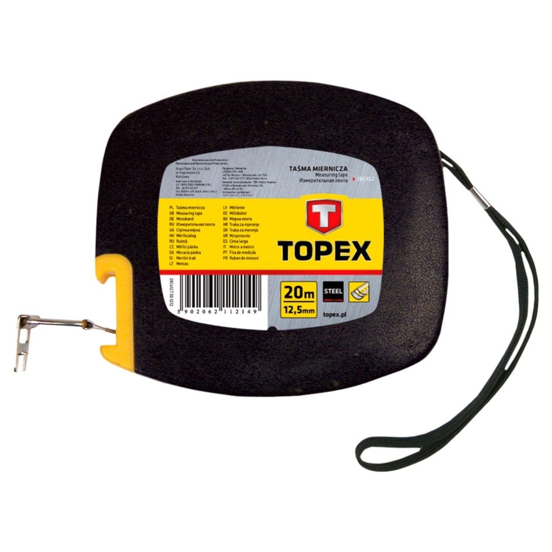 TOPEX, Taśma miernicza stalowa 20 m x 12.5 mm, 28C412