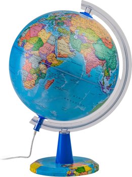 TOPGLOBE Podświetlana Kula Ziemska 26 cm - Mapa Angielska, Globus - Inny producent