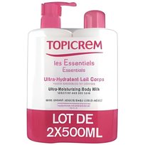 Topicrem Ultra nawilżające mleczko do ciała, zestaw 2 x 500 ml Topicrem