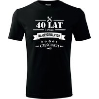 topkoszulki.pl męska koszulka, 40 lat i wciąż na oryginalnych częściach, rozmiar L