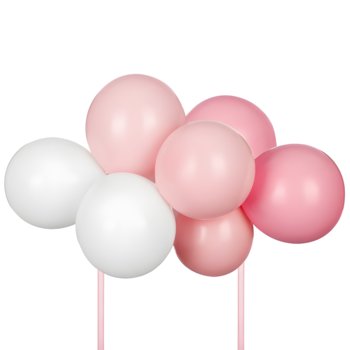 Topper balonowy na tort Pudrowo Różowe Balony Baloniki dekoracyjny 29cm - ABC