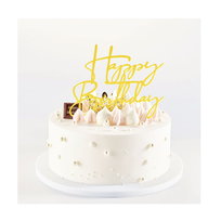 TOPPER NA TORT HAPPY BIRTHDAY ZŁOTY VIVA PARTY