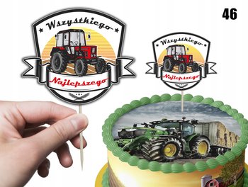 TOPPER NA TORT ozdoba dekoracja urodziny torcik TRAKTORY CIĄGNIK TRAKTOR - Inna marka