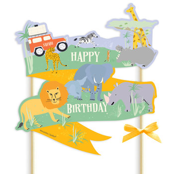 Topper Na Tort Safari Happy Birthday - Wiewiórka i Spółka