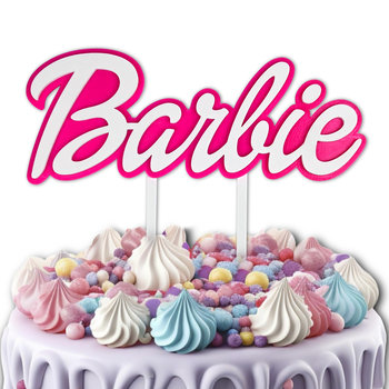 Topper na tort w stylu Barbie Dekoracja tortu 3D dla dziewczynki urodziny EKO - Kajawis