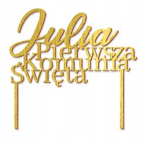 Topper Ozdoba Na Tort Pierwsza Komunia Święta Y7