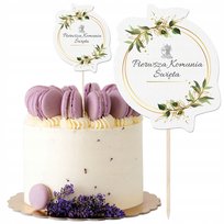 Topper Ozdoba Tort Pierwszą Komunię Świętą Liść Y7