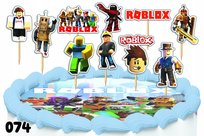 TOPPERY NA TORT OZDOBNE DEKORACJA ZESTAW - ROBLOX GRY BAJKA 10szt. WORLD CASE