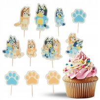 TOPPERY TOPPER NA TORT BABECZKI Bluey i Bingo Figurki 11 szt Ozdoby na tort