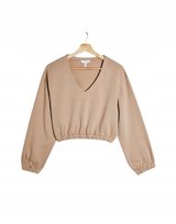 TOPSHOP BLUZA DAMSKA BRĄZOWA PETITE BASIC 44 RNC Topshop
