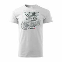 Topslang, Koszulka męska motocyklowa na motor M72 Dniepr Ural, biała, rozmiar L