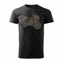 Topslang, Koszulka męska motocyklowa Triumph Tiger, czarna, regular, rozmiar M