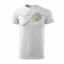 Topslang, Koszulka męska tenis tenisowa z rakietą do tenisa, biała, rozmiar S