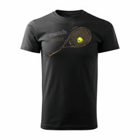 Topslang, Koszulka męska tenis tenisowa z rakietą do tenisa, czarna, rozmiar XXL
