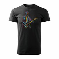 Topslang, Koszulka męska z gitarą dla gitarzysty rockowa jazzowa smooth jazz, czarna, rozmiar L Topslang