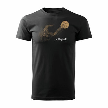 Topslang, Koszulka męska z piłką do siatkówki siatkówka Volleyball, czarna, rozmiar M - Topslang