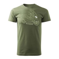 Topslang, Koszulka męska ze skuterem Suzuki Burgman 125, khaki, rozmiar XXL