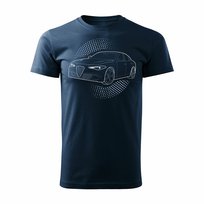 Topslang, Koszulka z samochodem Alfa Romeo Giulia Veloce, granatowa, regular, rozmiar M