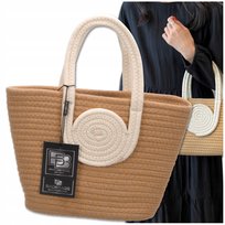 Torba BAD&BAGS Torebka Plażowa Na Plażę Piknik Damska Mała Słomiana Koszyk