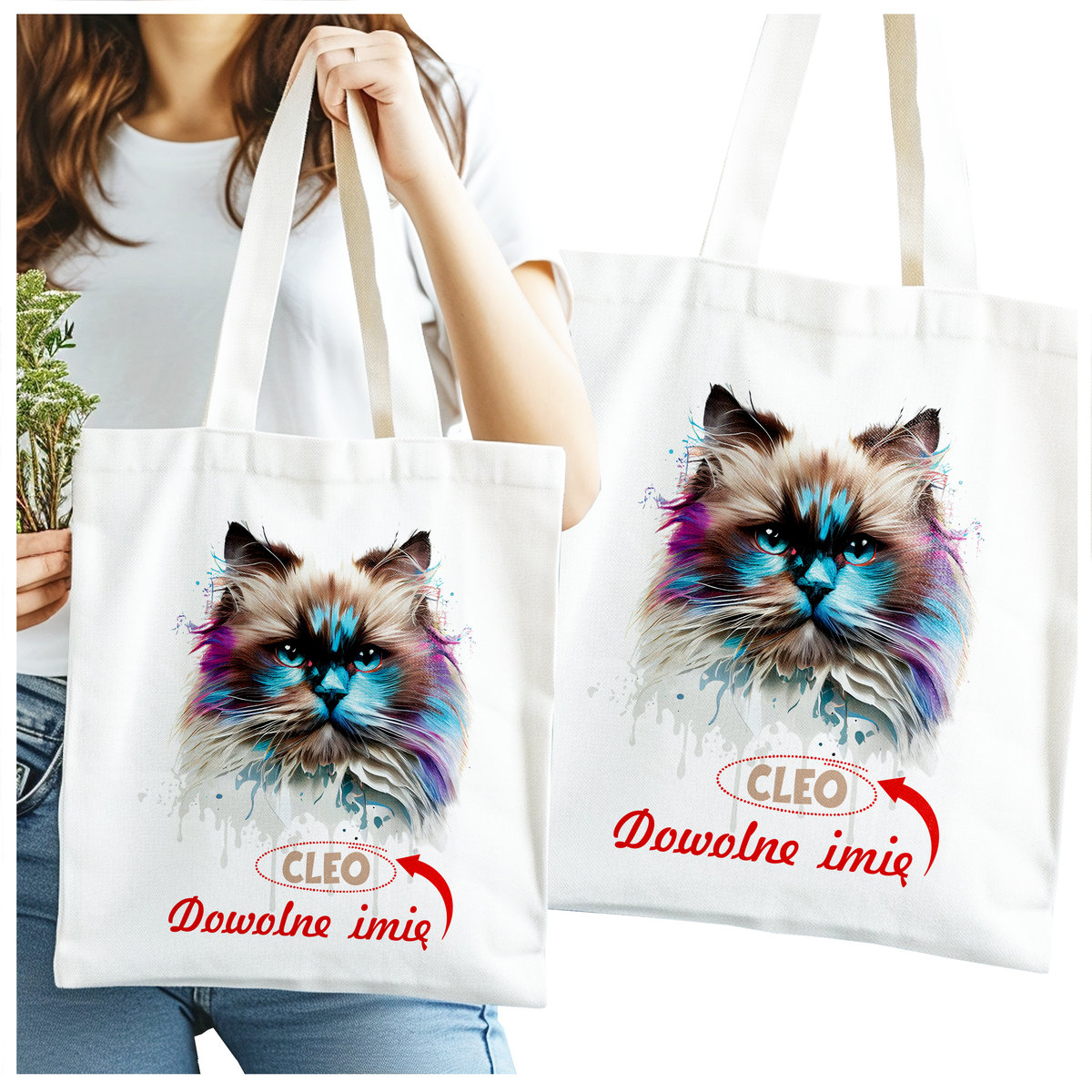 Torba Bawe na Z Nadrukiem Personalizowane Imi Pupila Rasa Ragdoll Kot torba-bawe-na-z-nadrukiem-personalizowane-imi-pupila-rasa-ragdoll-kot