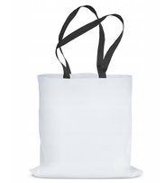 Torba Bawełniana 38x42 cm BIAŁA 220g uchwyt długi CZARNY ZAKUPOWA EKO
