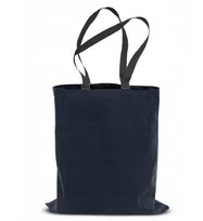 TORBA BAWEŁNIANA 38x42 cm GRANATOWA 220g z CZARNYM UCHWYTEM Zakupowa EKO