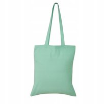 TORBA BAWEŁNIANA 38x42cm MIĘTOWA 145g Długi Uchwyt Zakupowa Ekologiczna