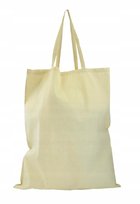 TORBA BAWEŁNIANA 40x50 cm ECRU BEŻOWA 145g z Długim Uchwytem Shopper ZAKUPY
