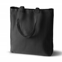 TORBA BAWEŁNIANA 50x15x15x38 cm CZARNA z Długim Uchwytem 220g DUŻA POJEMNA