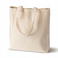 TORBA BAWEŁNIANA 50x15x15x38 cm ECRU 220g Duża Zakupowa Naturalna EKO