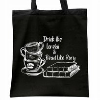 Torba bawełniana czarna na zakupy Gilmore Girls Dla Fanów Prezent