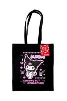 Torba bawełniana na zakupy Kuromi Cheeky na ramię A4 z nadrukiem Na prezent Hello Kitty