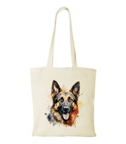 Torba bawełniana na zakupy z grafiką owczarek niemiecki