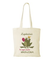 Torba bawełniana na zakupy z grafiką żajebistość cecha wrodzona ona