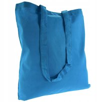 Torba bawełniana niebieska na zakupy 38x42cm torebka materiałowa na ramie Inna marka