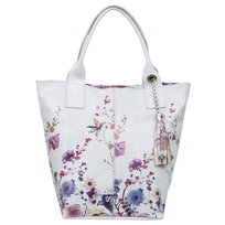 Torba Damska Skórzana Vezze Fiore Szara