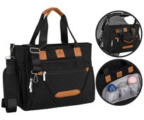 Torba do wózka mommy bag spacerowa pojemna dla dziecka organizer Peterson czarna