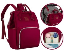 Torba do wózka plecak dla mamy bag taty na butelki spacerowa Peterson mommybag burgundowy