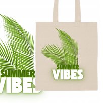TORBA ECO BAWEŁNIANA NA ZAKUPY NADRUK NA PLAŻĘ NA RAMIĘ SUMMER VIBES LATO