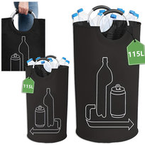 Torba kosz NA BUTELKI plastikowe PET Worek uchwytami recykling pojemny 115L