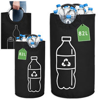 Torba kosz NA BUTELKI plastikowe PET Worek uchwytami recykling pojemny 82L
