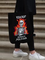 Torba Książka? Gorąco polecam bawełna czarna prezent Nadwyraz.com